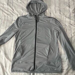 Free Country Gray Full Zip Hoodie Hooded Lightweight Jacket Women’s XL Lightwght